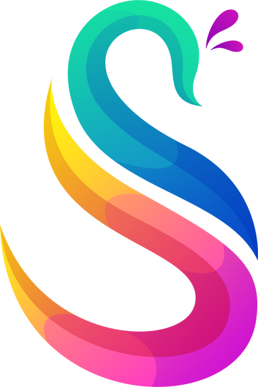 peacock gradient colorful logo